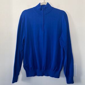Paul Frederick Supima Cotton 1/4 Zip Sweater M